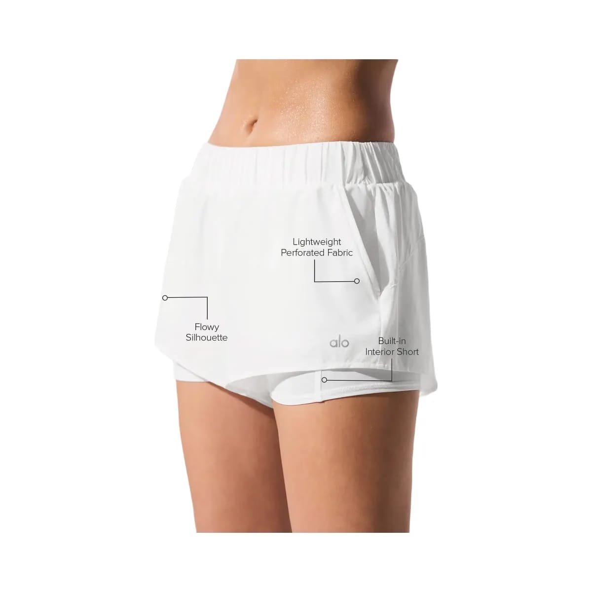 Alo Women's Sport Star Short - White