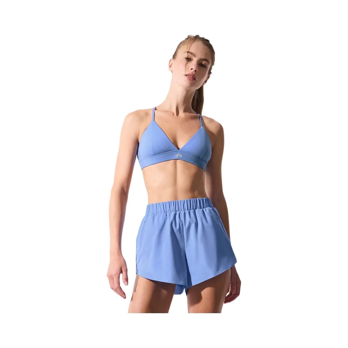Alo Women's Playmaker Dolphin Short - Crystal Clear Blue