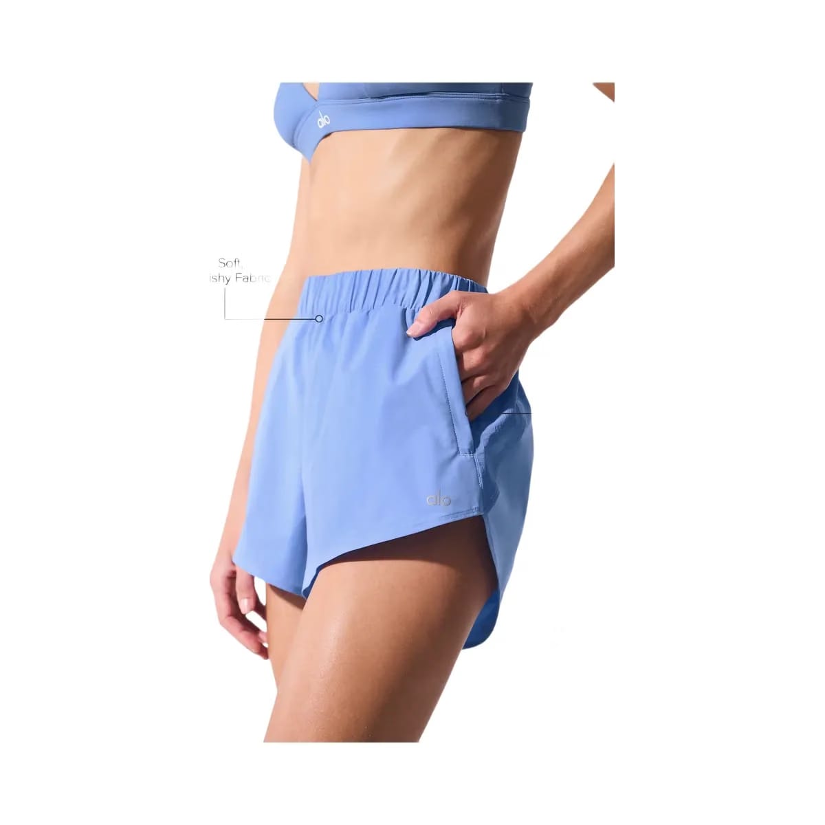 Alo Women's Playmaker Dolphin Short - Crystal Clear Blue