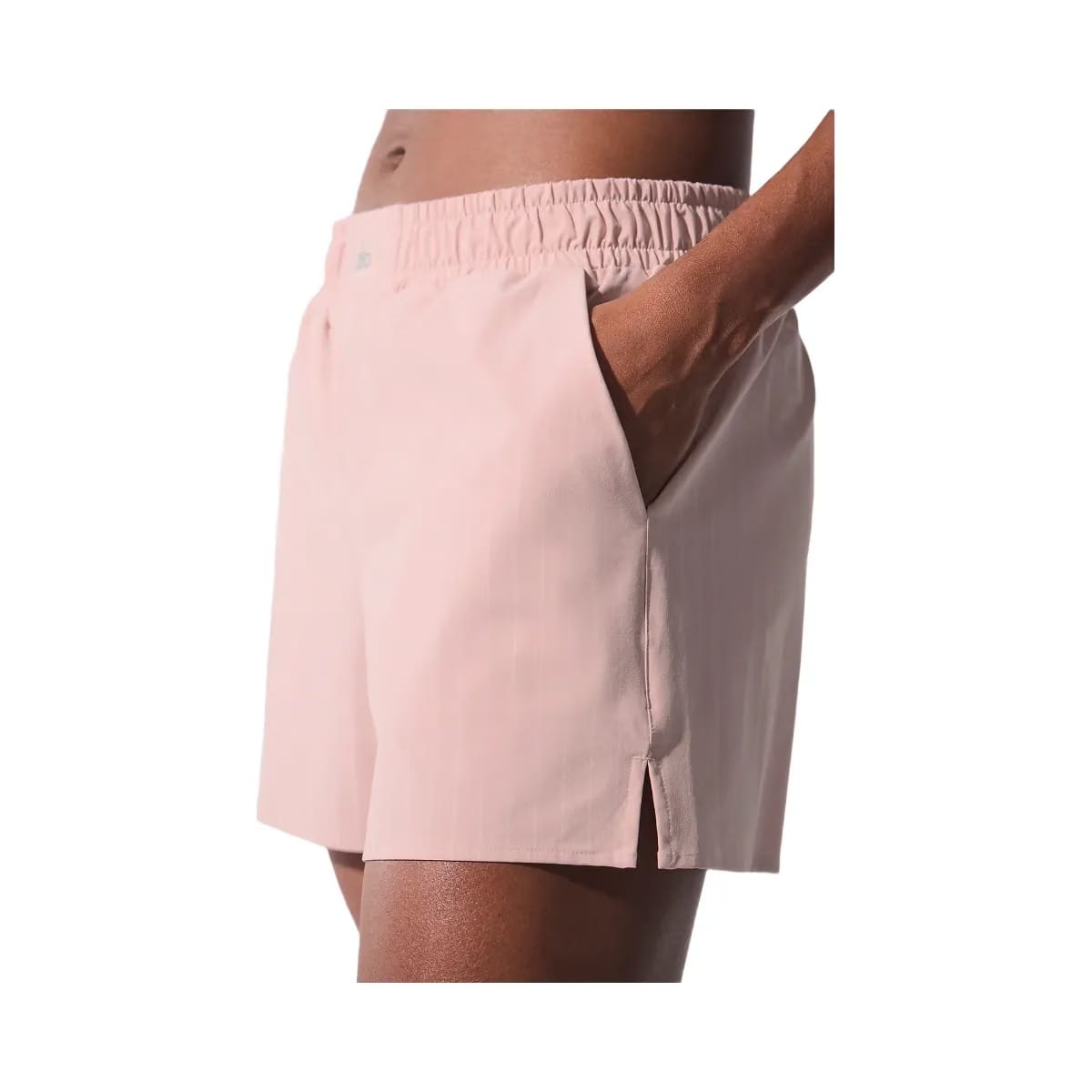 Alo Women's Pinstripe Daylight Boxer Short - Pink Quartz/Ivory
