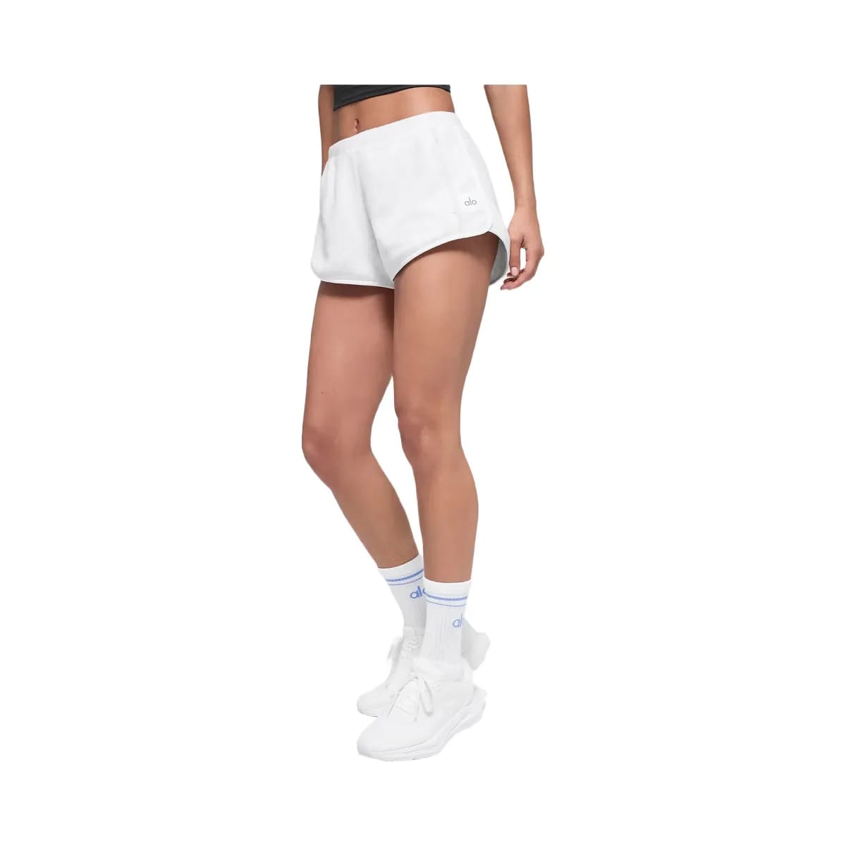 Alo Women's Polar Fleece Retreat Short - White Heather Grey