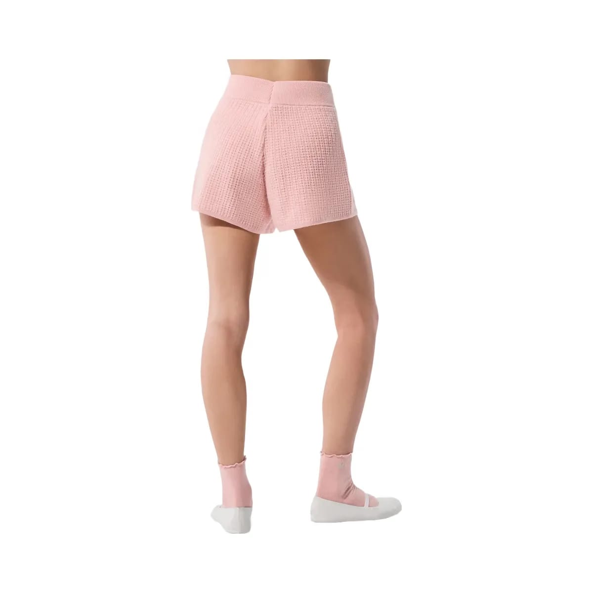 Alo Women's Cashmere High-Waist Plush Waffle Short - Pink Quartz