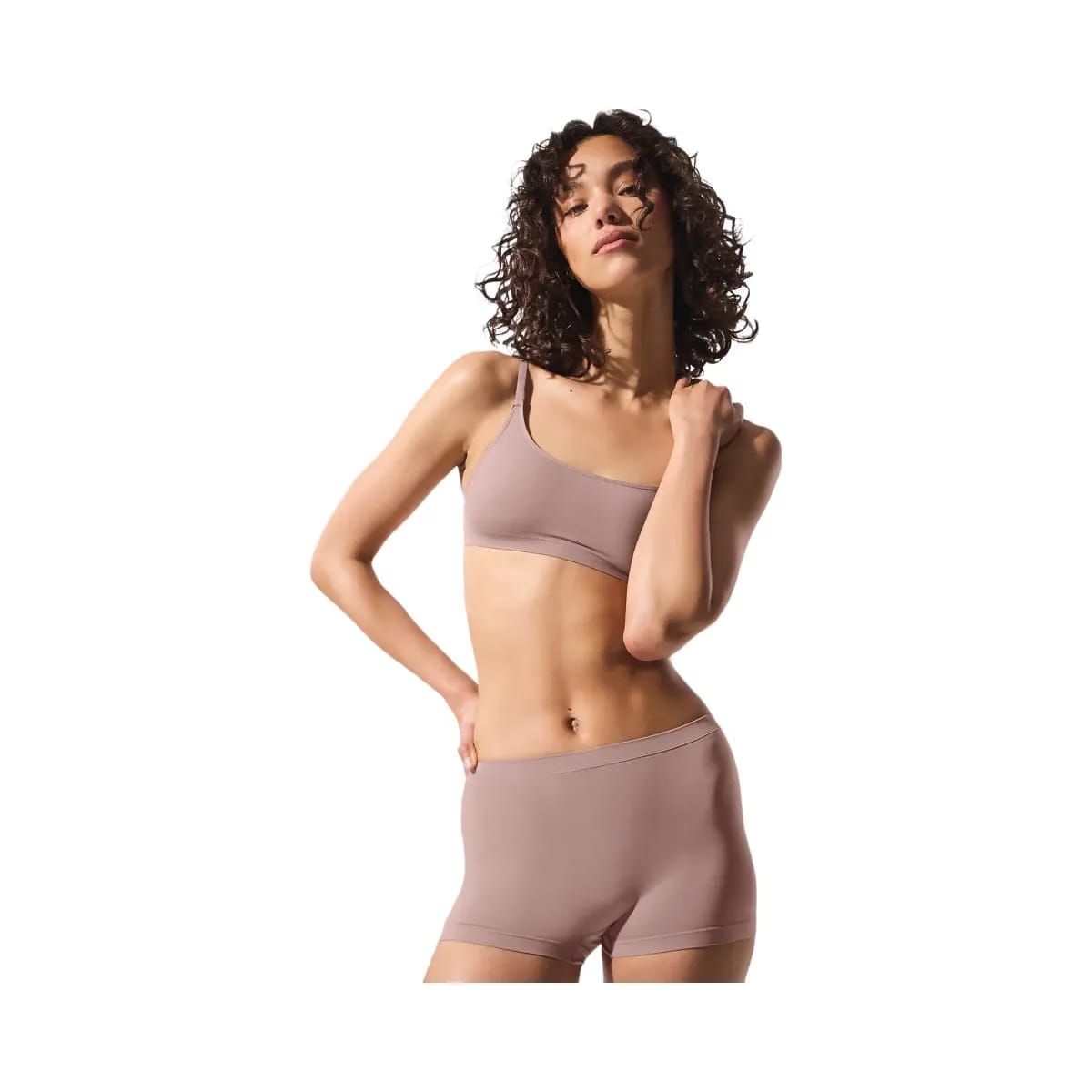 Alo Women's Sheer Glow Boyshort - Taupe