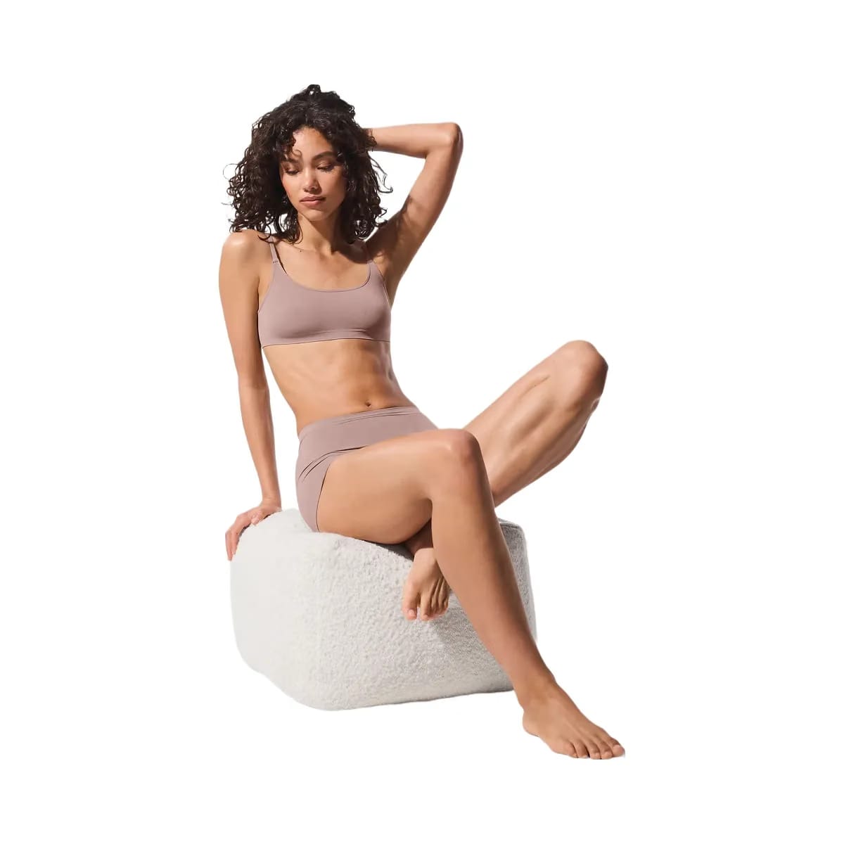 Alo Women's Sheer Glow Boyshort - Taupe
