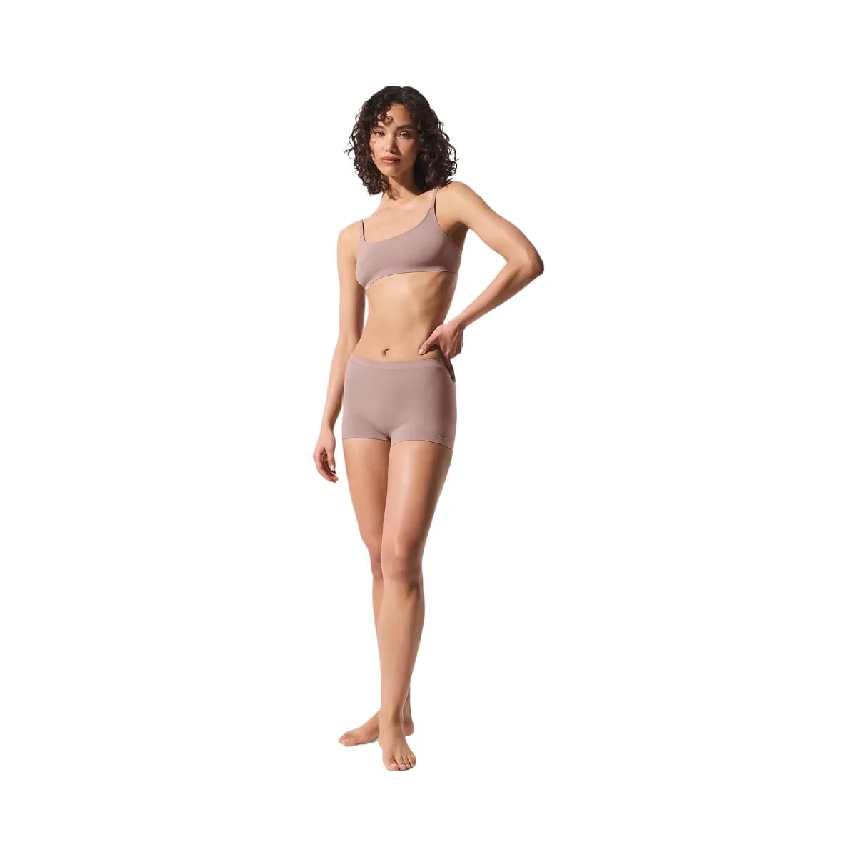 Alo Women's Sheer Glow Boyshort - Taupe