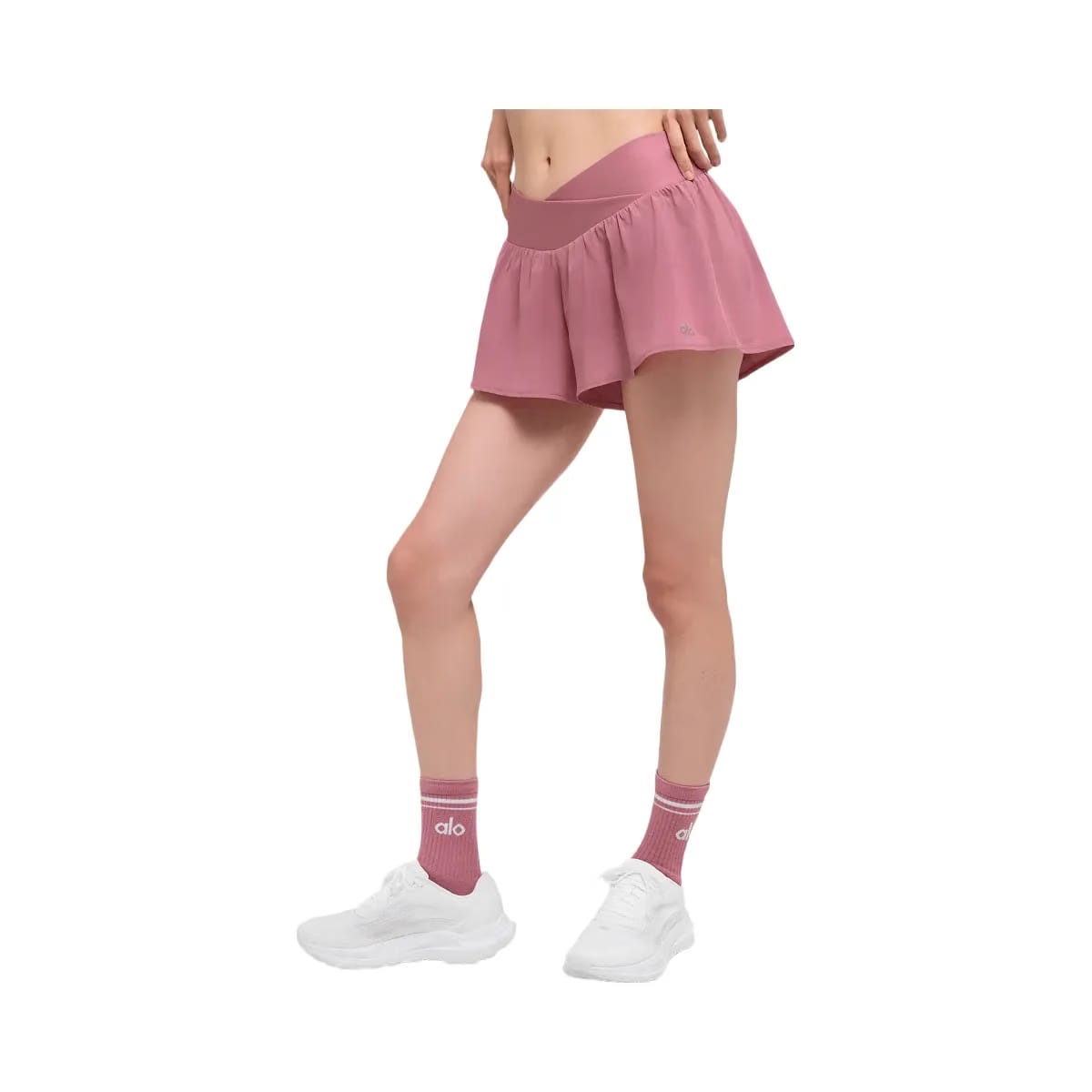 Alo Women's V-Cute Running Short - Pink Wild Rose