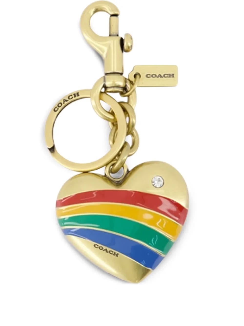 rainbow heart keyring