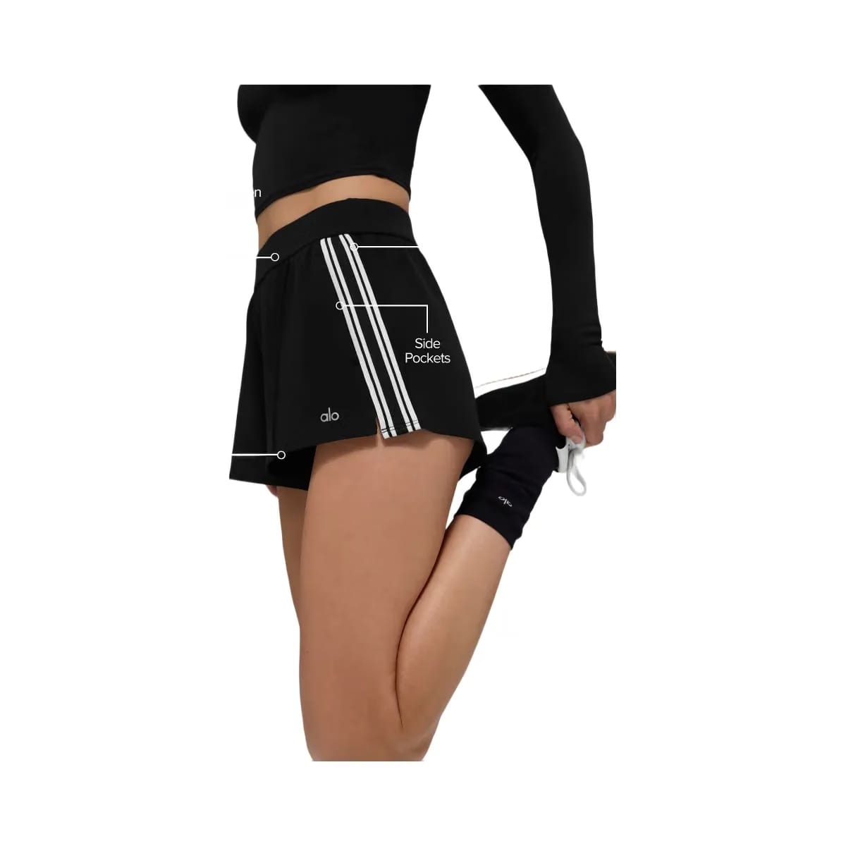 Alo Women's Track Star Short - Black
