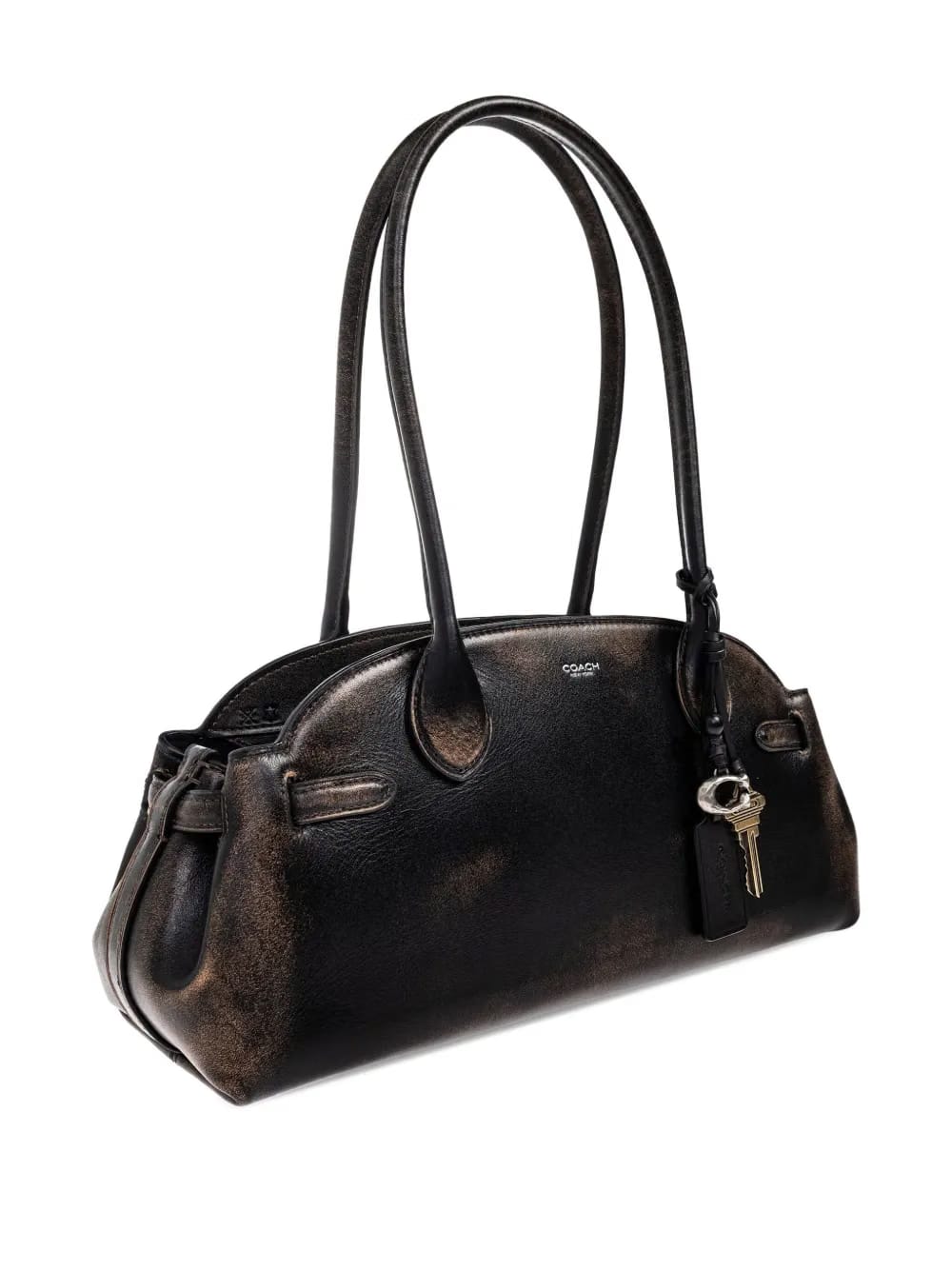 Empire leather key-charm tote bag