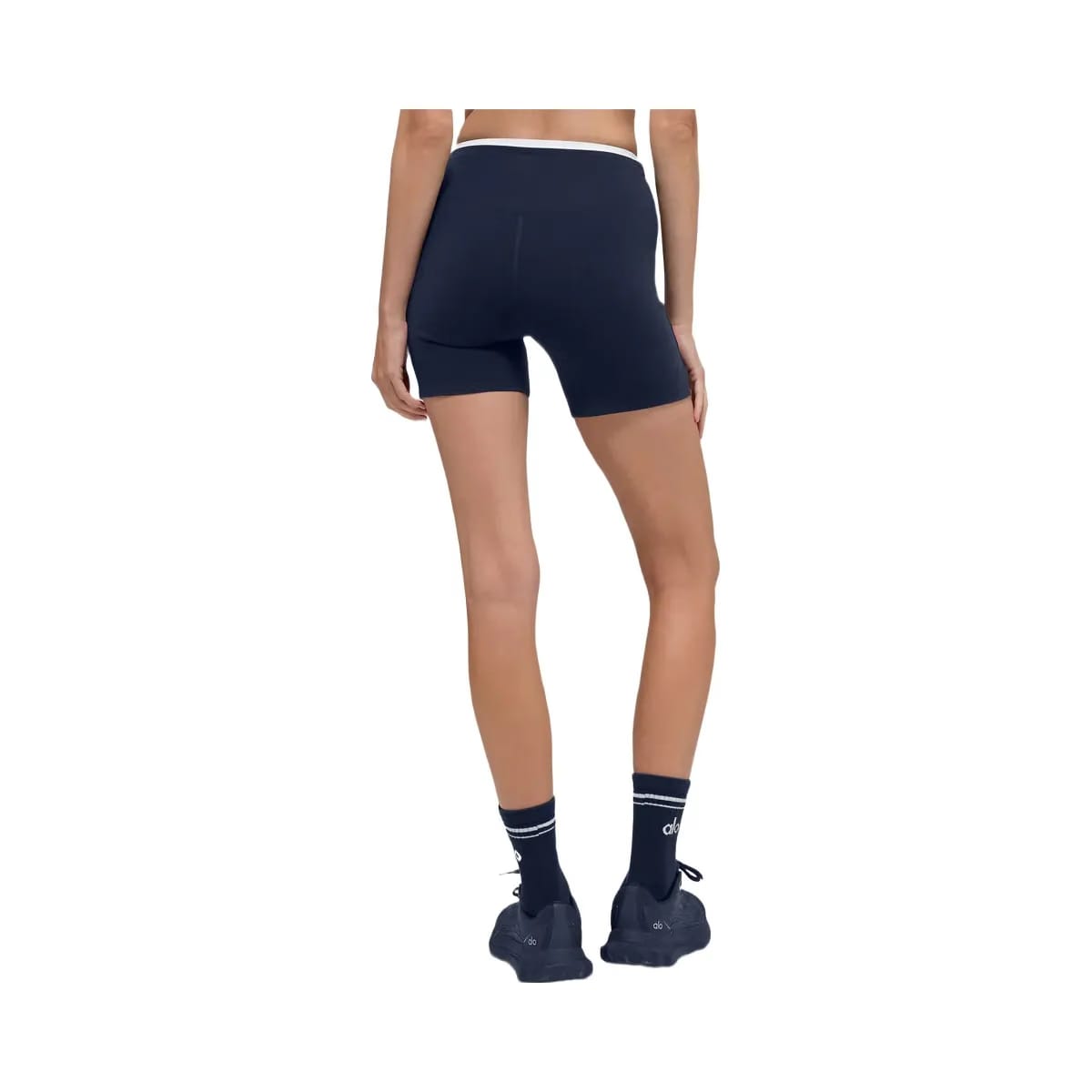 Alo Women's 5" Airbrush Double Up Short - Navy/White