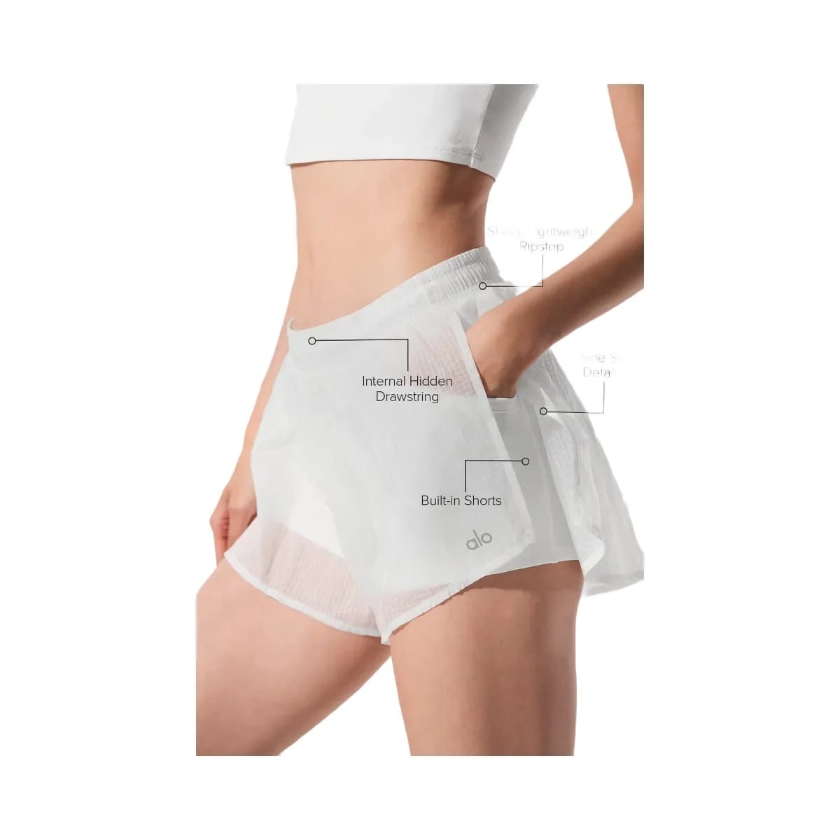 Alo Women's Game Time Short - White