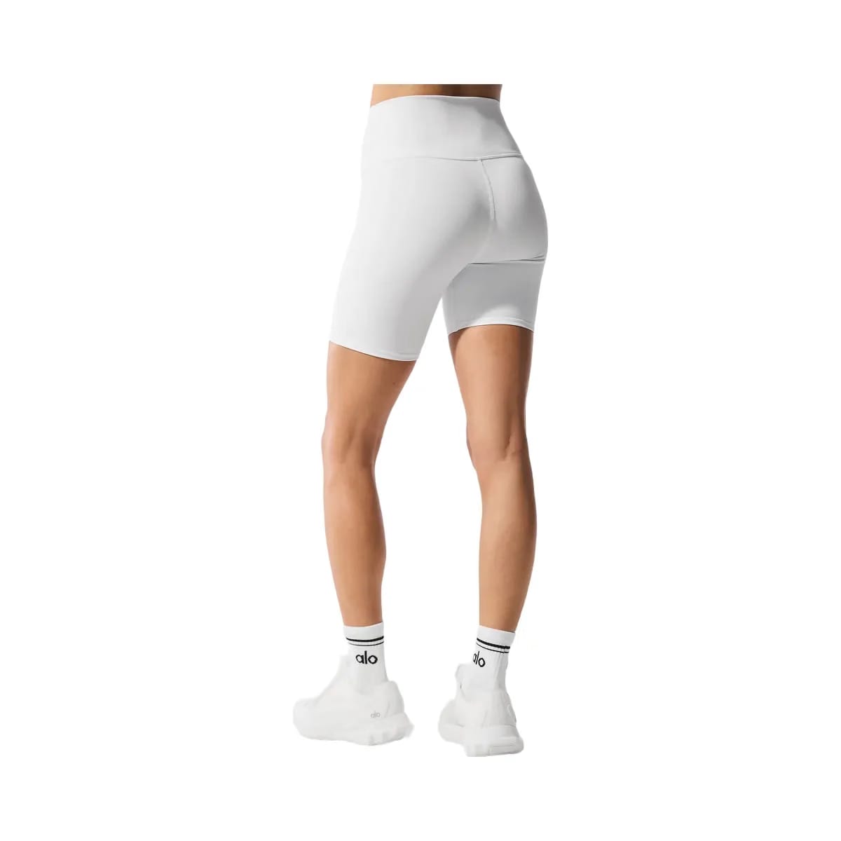 Alo Women's 7" High-Waist Biker Short - White