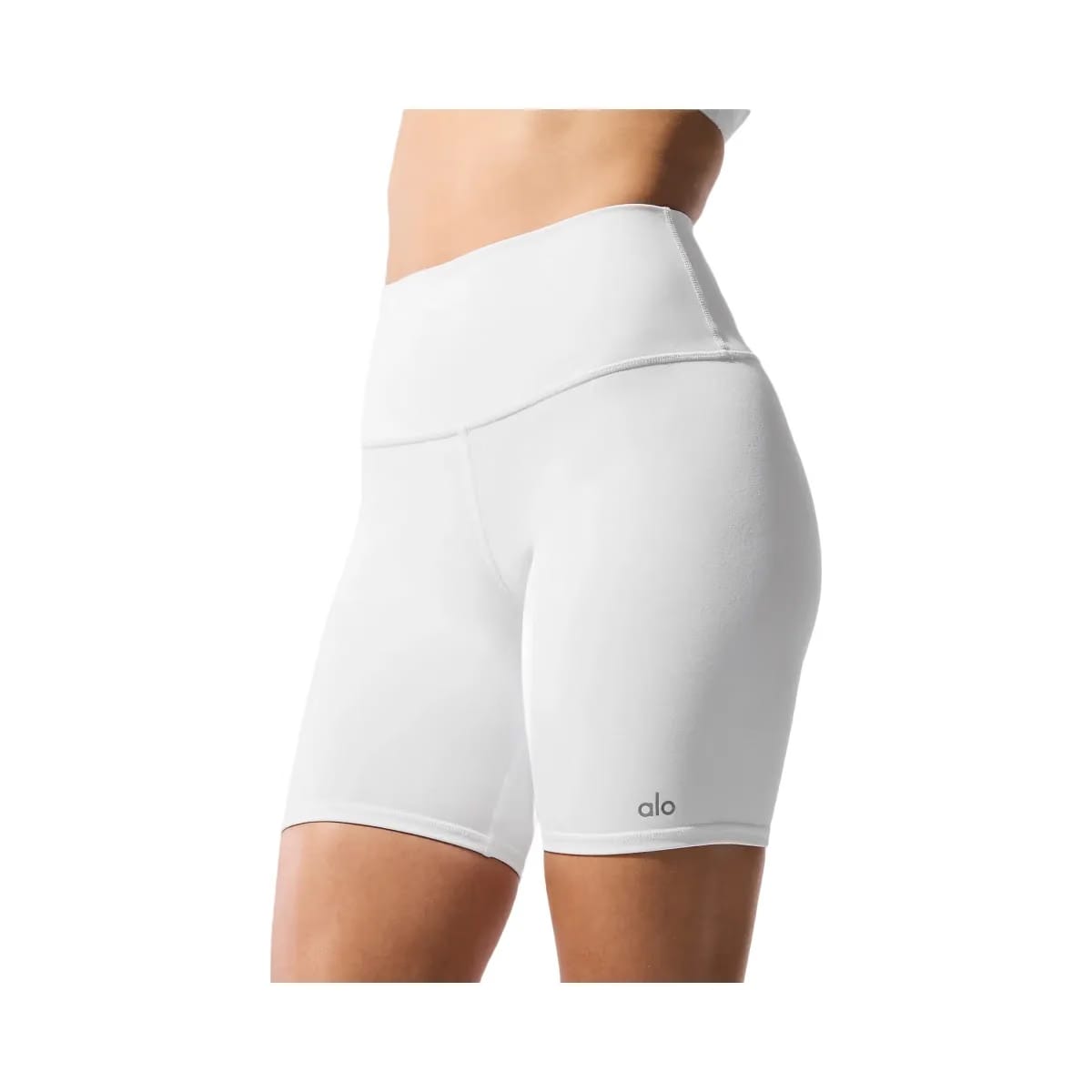 Alo Women's 7" High-Waist Biker Short - White