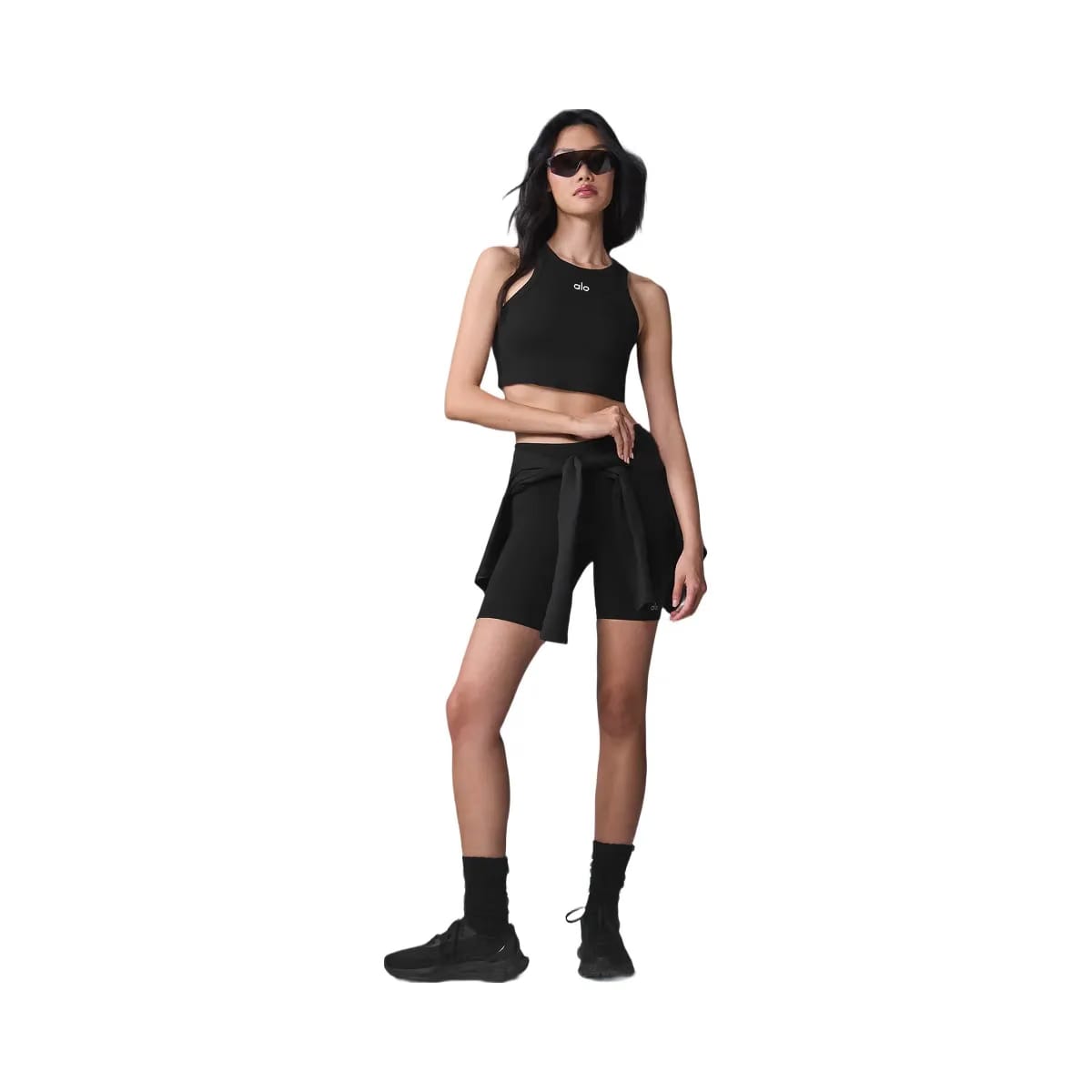 Alo Women's 7" High-Waist Biker Short - Black