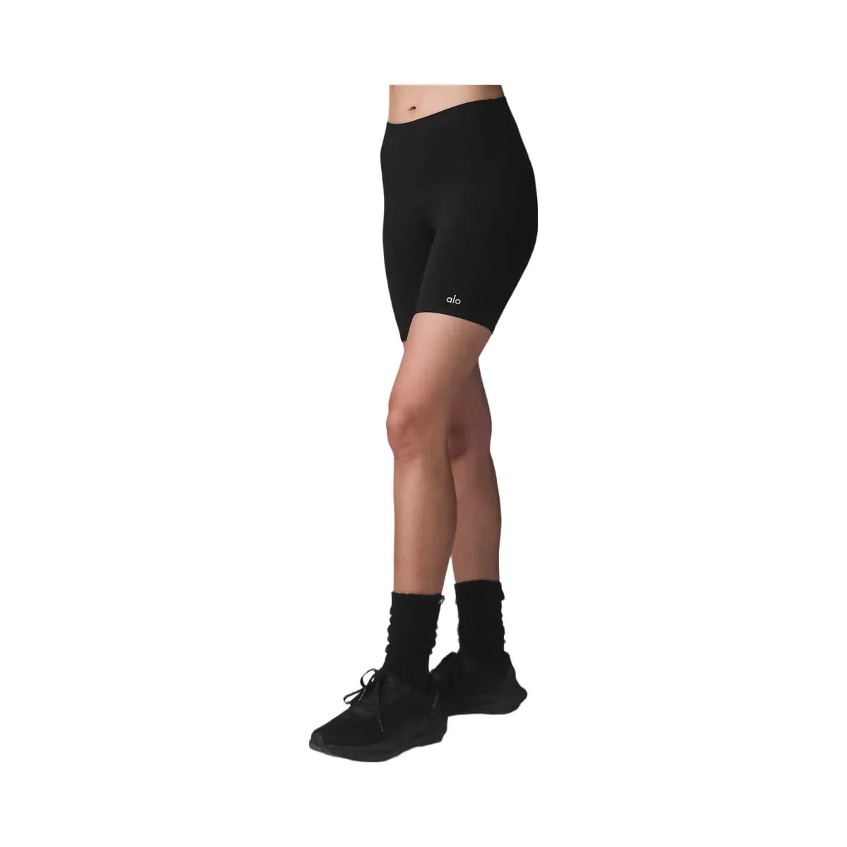 Alo Women's 7" High-Waist Biker Short - Black