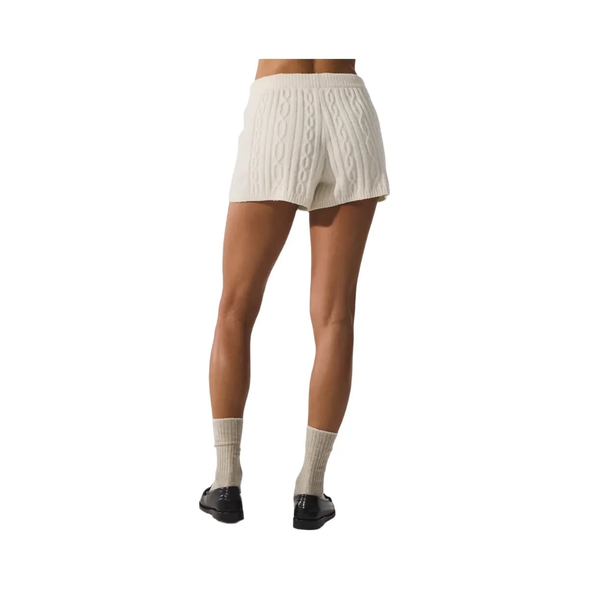 Alo Women's Cable Knit Winter Bliss Short - Ivory
