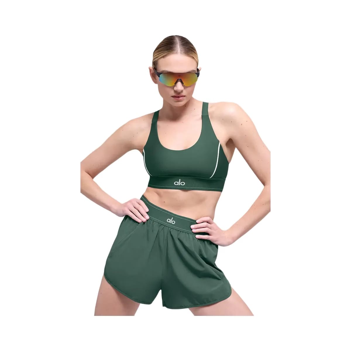 Alo Women's Match Point Short - Clover Green