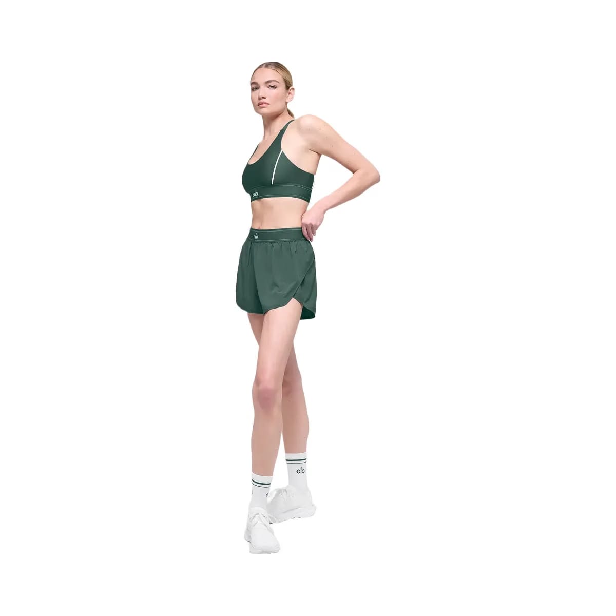 Alo Women's Match Point Short - Clover Green