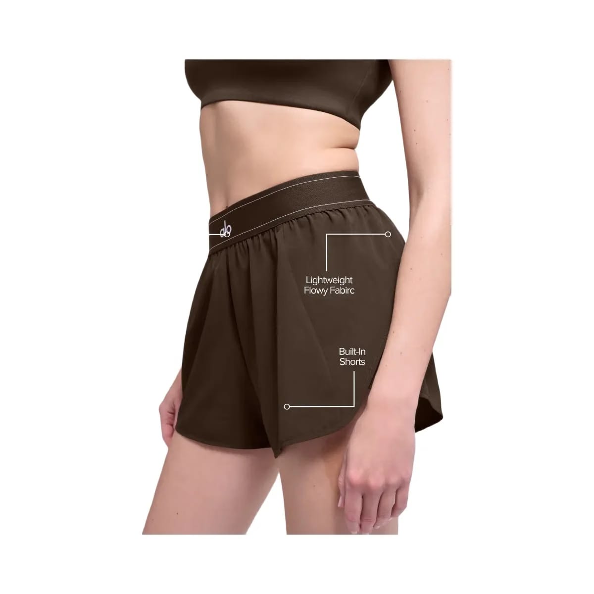 Alo Women's Match Point Short - Espresso