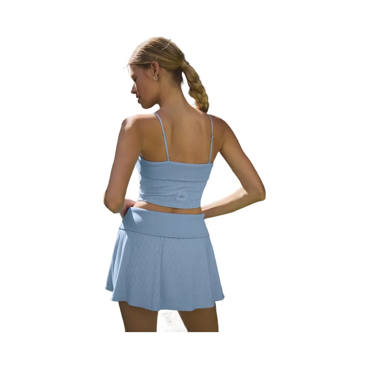Alo Women's Doubles Only Bra Tank - Seashell Blue