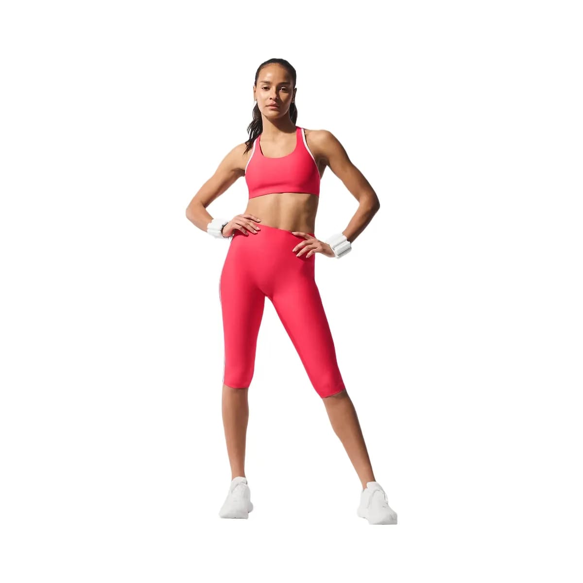 Alo Women's Airlift Super Sleek Contrast Bra - Candy Red/White
