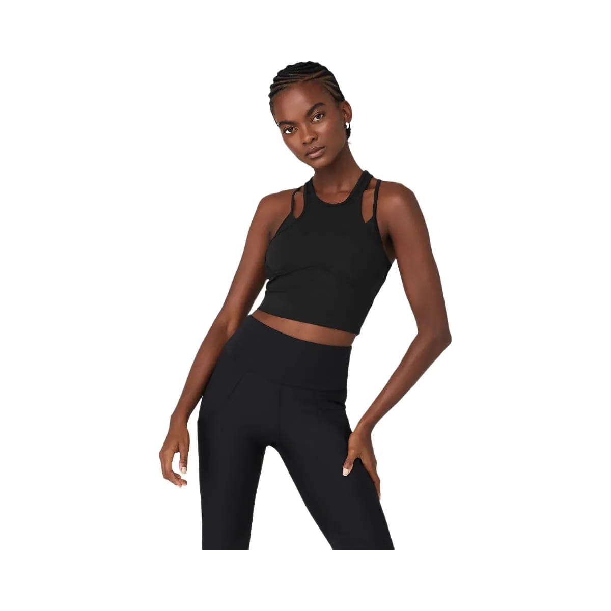 Alo Women's Ribbed Airlift Enchanted Bra Tank - Black