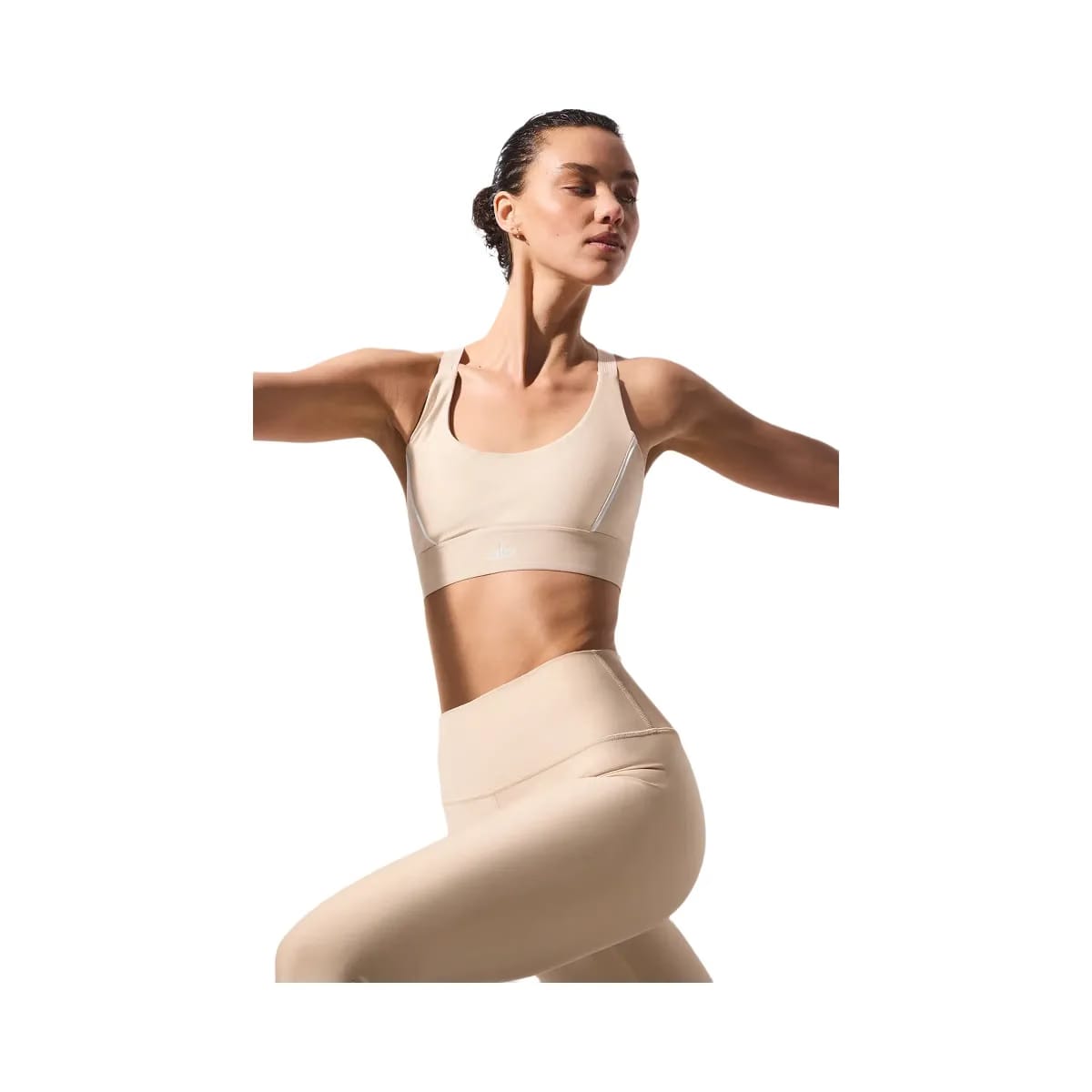 Alo Women's Airlift Suit Up Bra - Macadamia/White