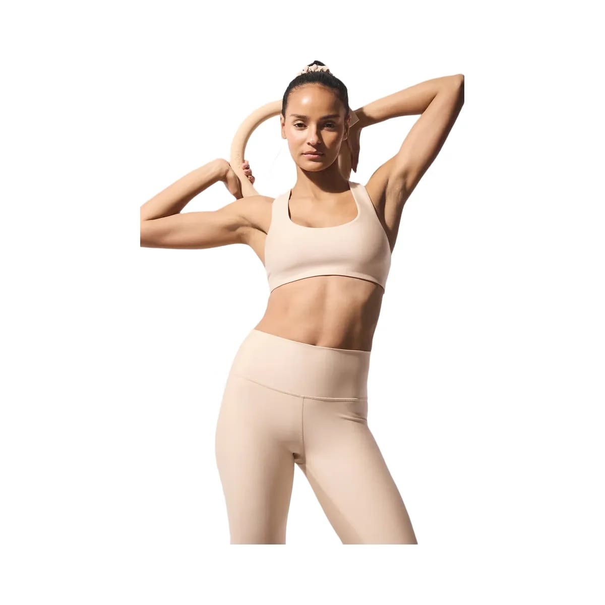Alo Women's Airlift Advantage Racerback Bra - Macadamia
