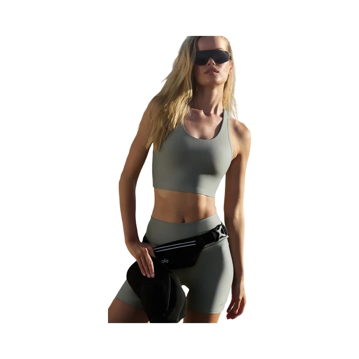 Alo Women's Airlift Super Sleek Bra Tank - Lunar Grey