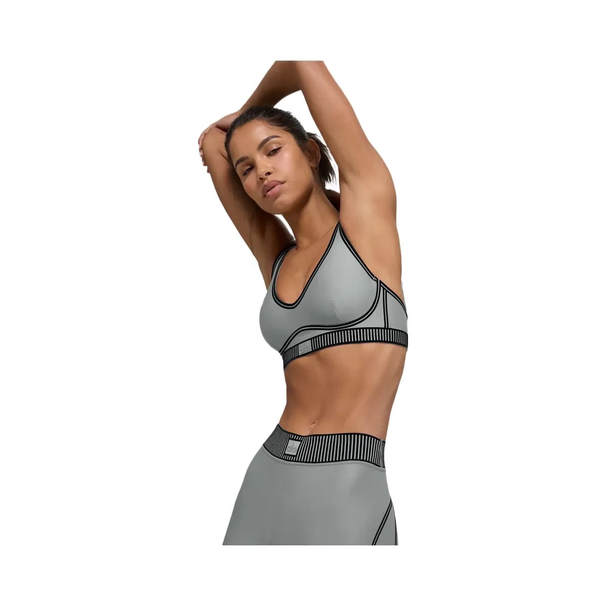 Alo Women's Airlift Line Up Bra - Lunar Grey