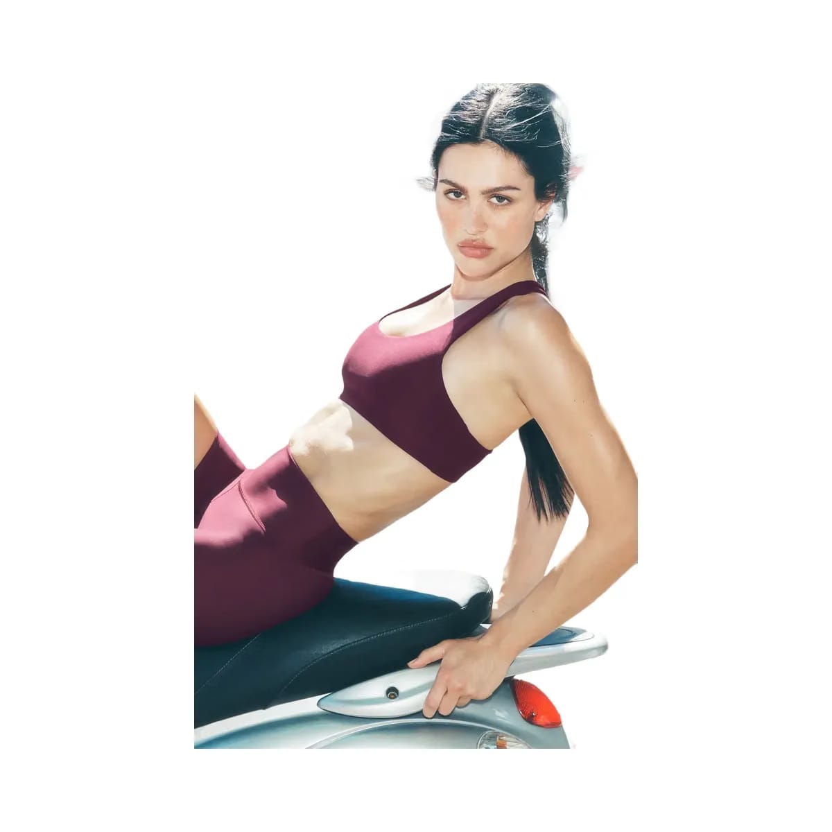 Alo Women's Airlift Advantage Racerback Bra - Burgundy