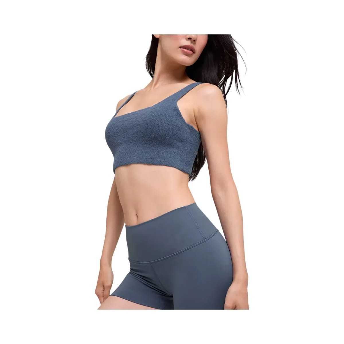 Alo Women's Snuggle Up Sweater Bra - Bluestone