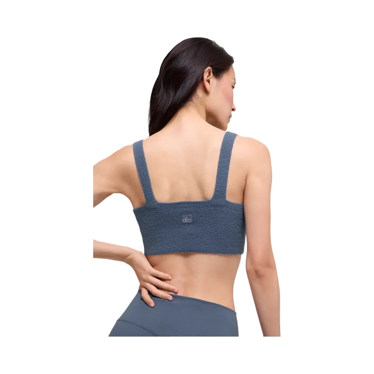 Alo Women's Snuggle Up Sweater Bra - Bluestone