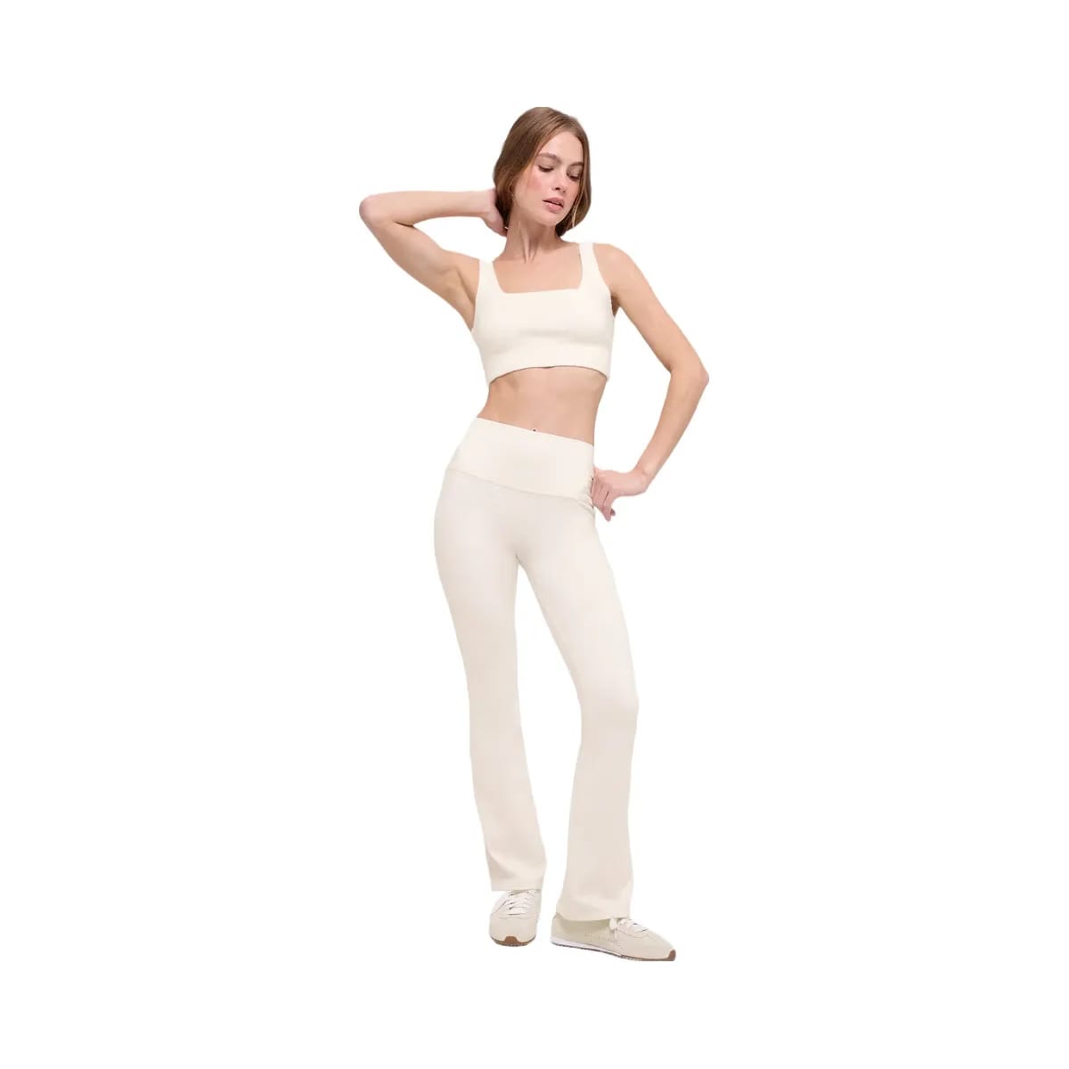 Alo Women's Snuggle Up Sweater Bra - Ivory