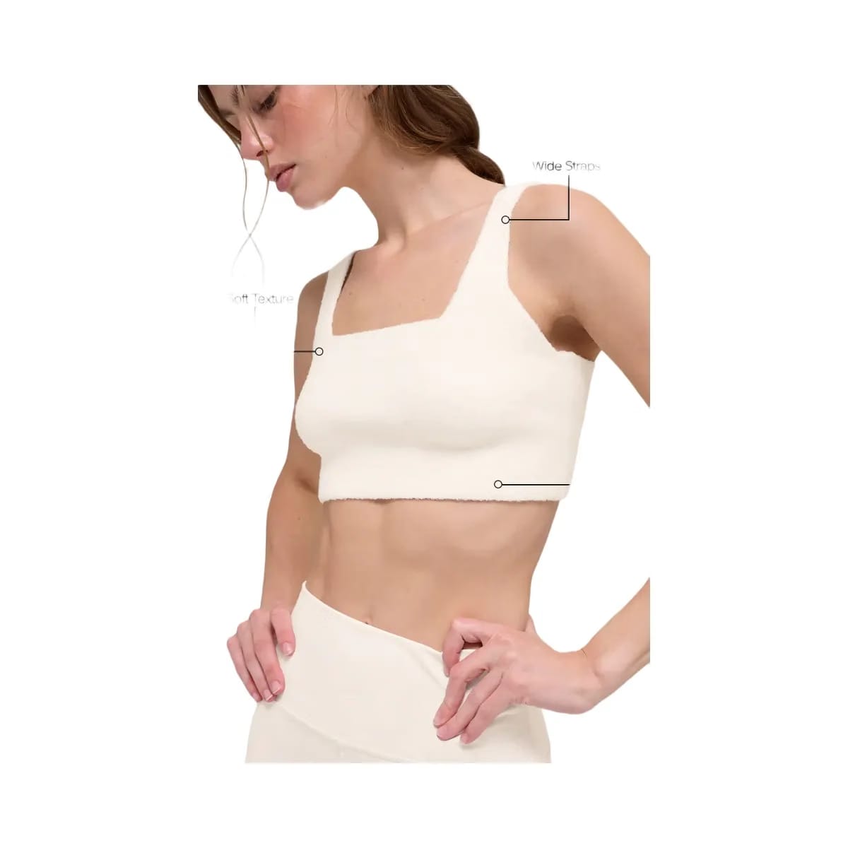 Alo Women's Snuggle Up Sweater Bra - Ivory