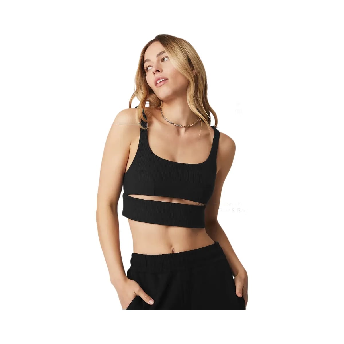 Alo Women's Slit Bra - Black