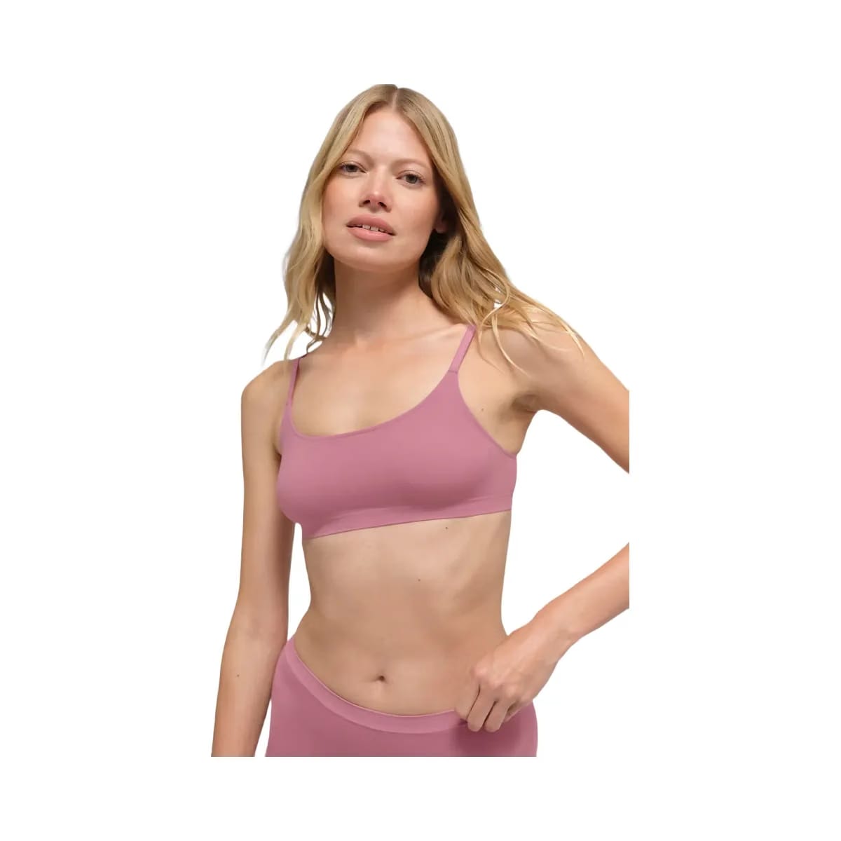 Alo Women's Sheer Glow Bra - Pink Wild Rose