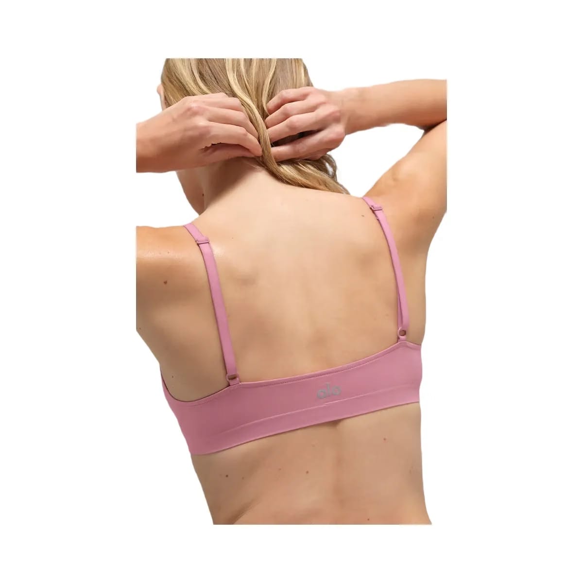 Alo Women's Sheer Glow Bra - Pink Wild Rose