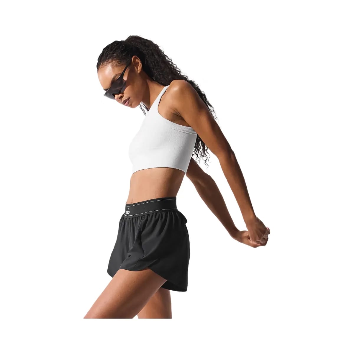 Alo Women's Seamless Delight High Neck Bra - White