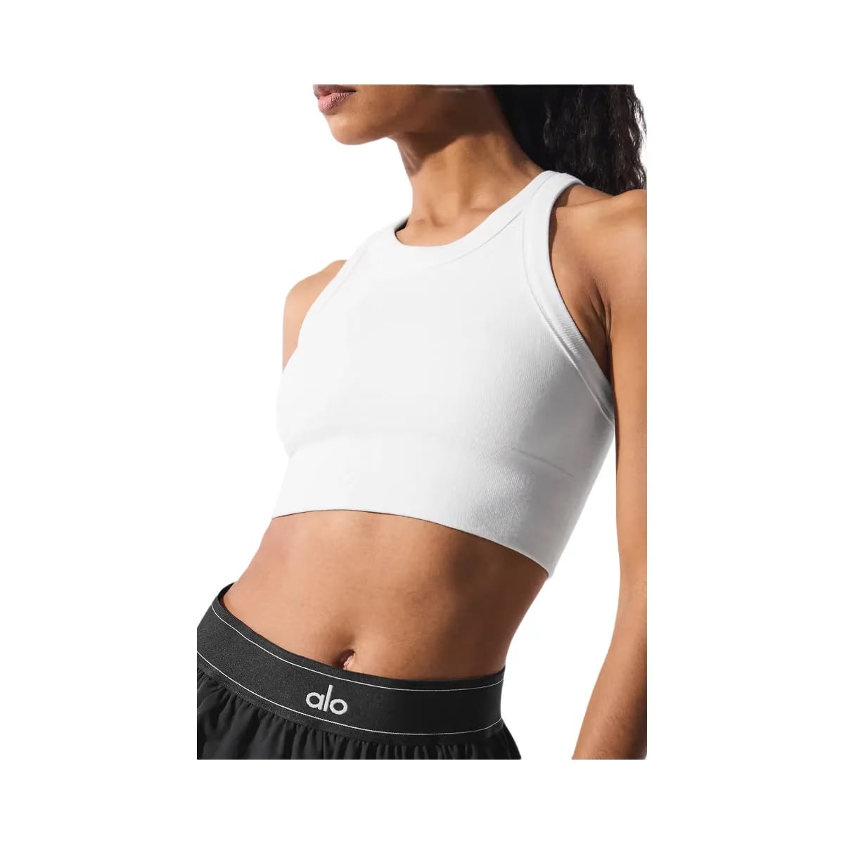 Alo Women's Seamless Delight High Neck Bra - White