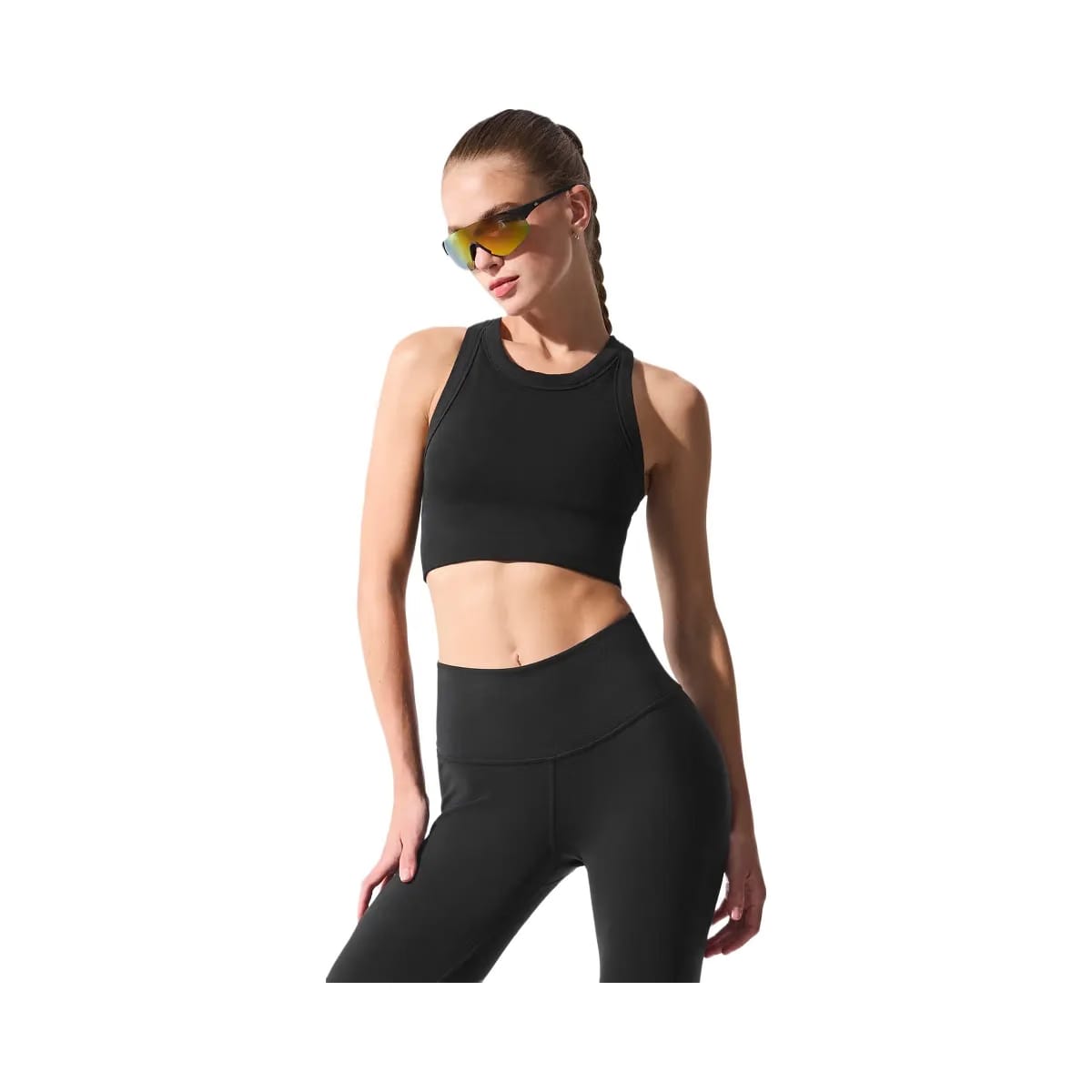 Alo Women's Seamless Delight High Neck Bra - Black