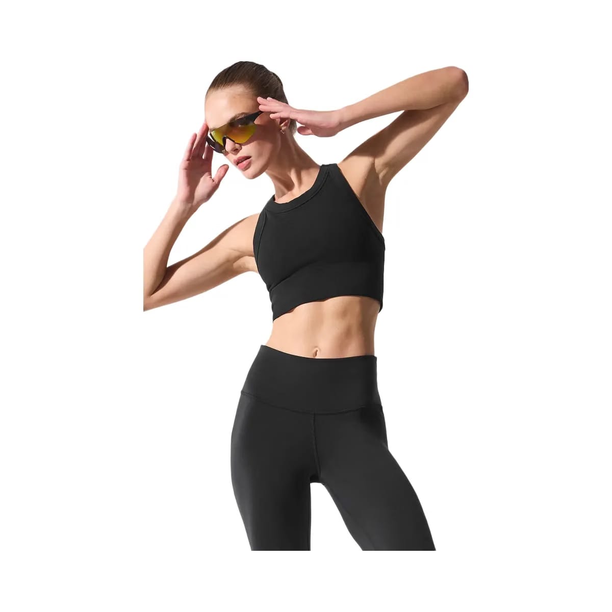 Alo Women's Seamless Delight High Neck Bra - Black