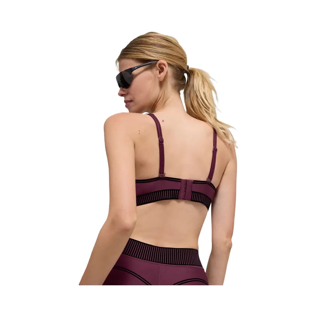 Alo Women's Airlift Line Up Bra - Burgundy
