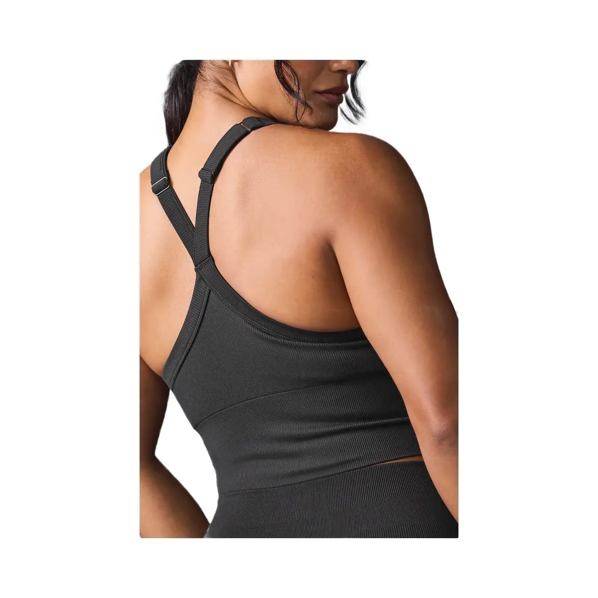 Alo Women's Seamless Ribbed Favorite Bra Tank - Black