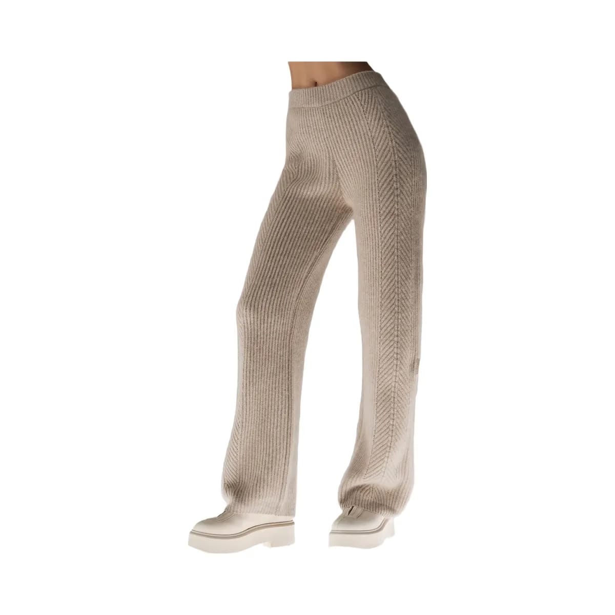 Alo Women's Winter Magic Cashmere Wide Leg Pant - Flax Heather