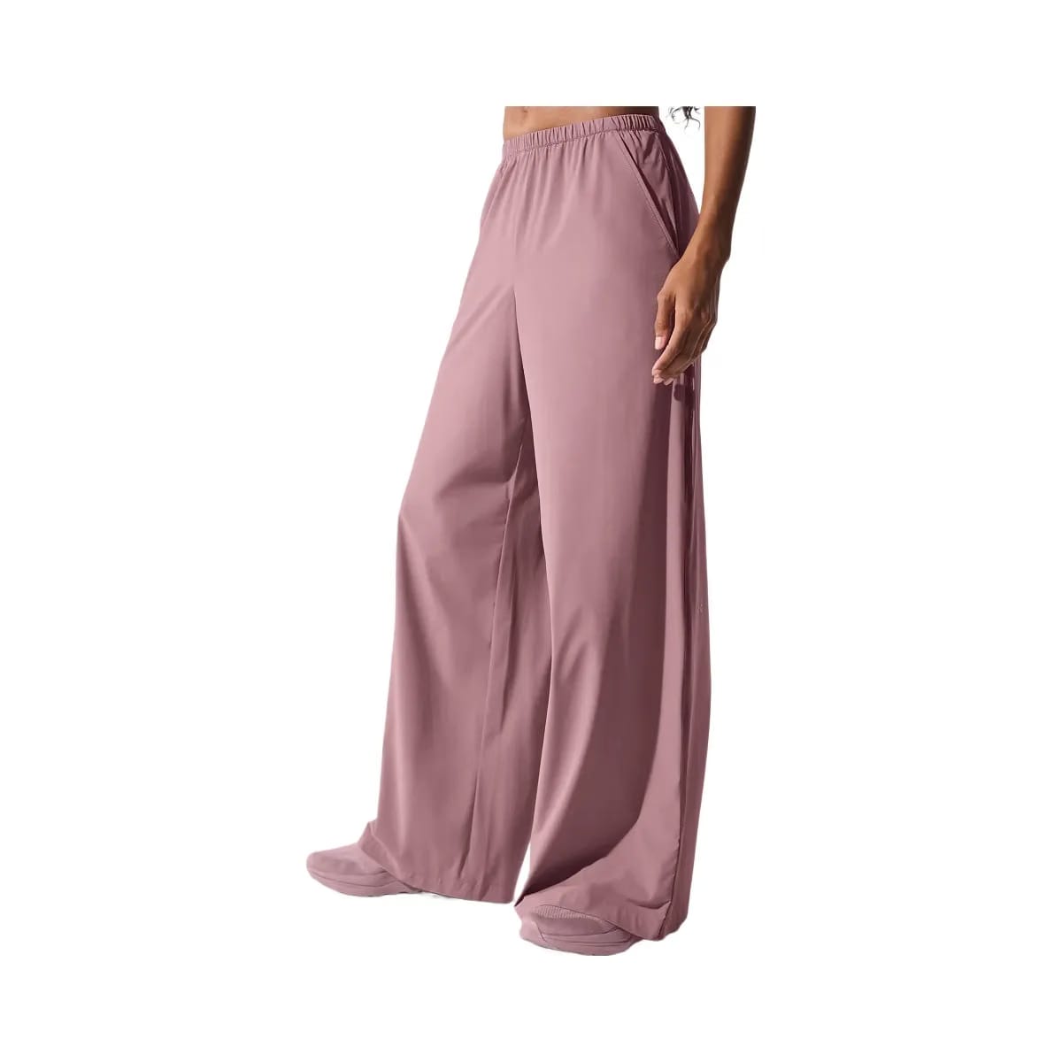 Alo Women's Breezy Wide Leg Pant (Long) - Smoky Quartz