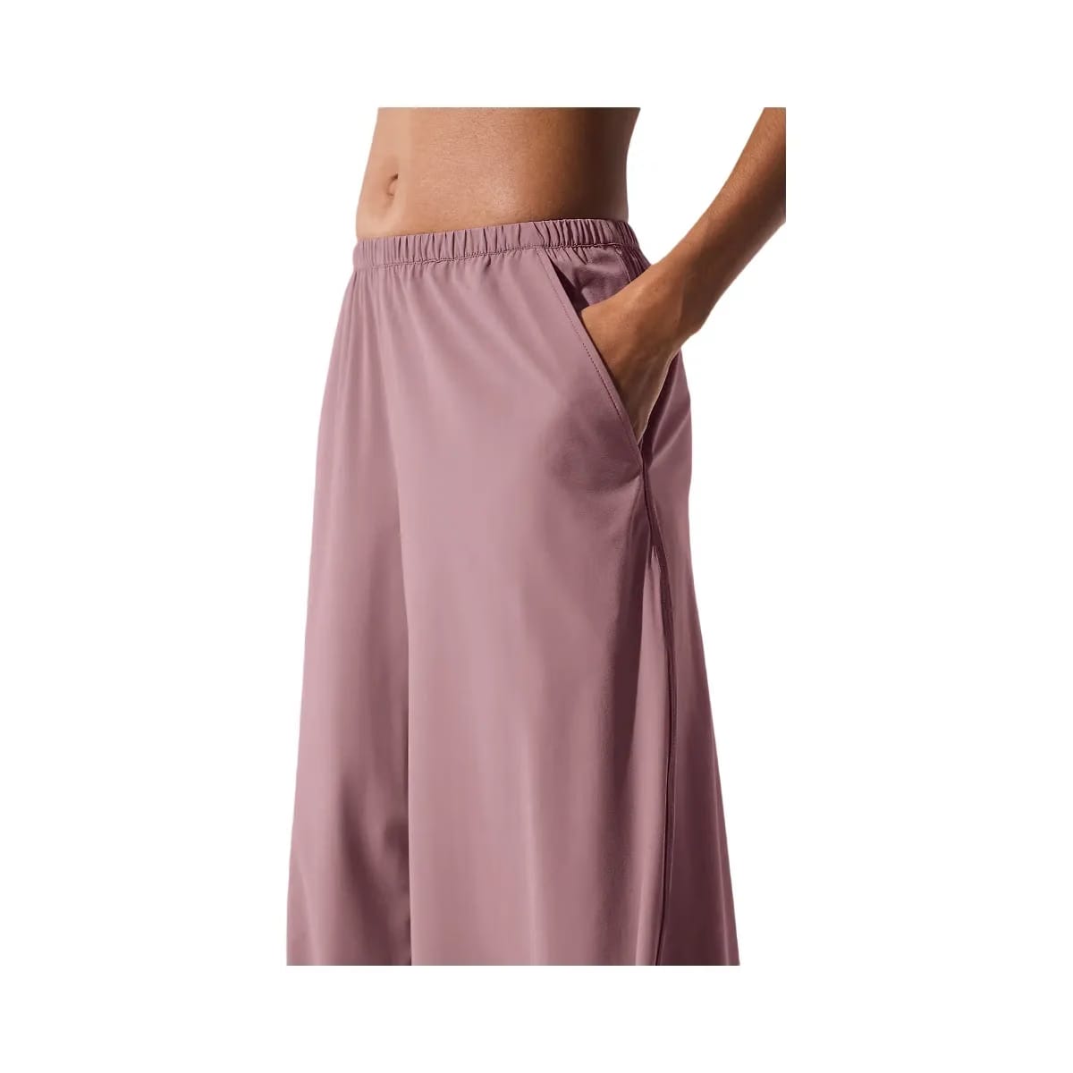 Alo Women's Breezy Wide Leg Pant (Long) - Smoky Quartz