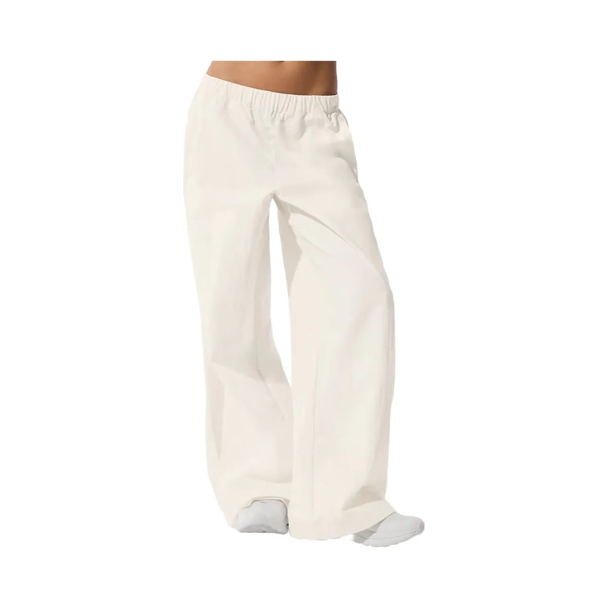 Alo Women's High-Waist Origin Wide Leg Track Pant - Ivory