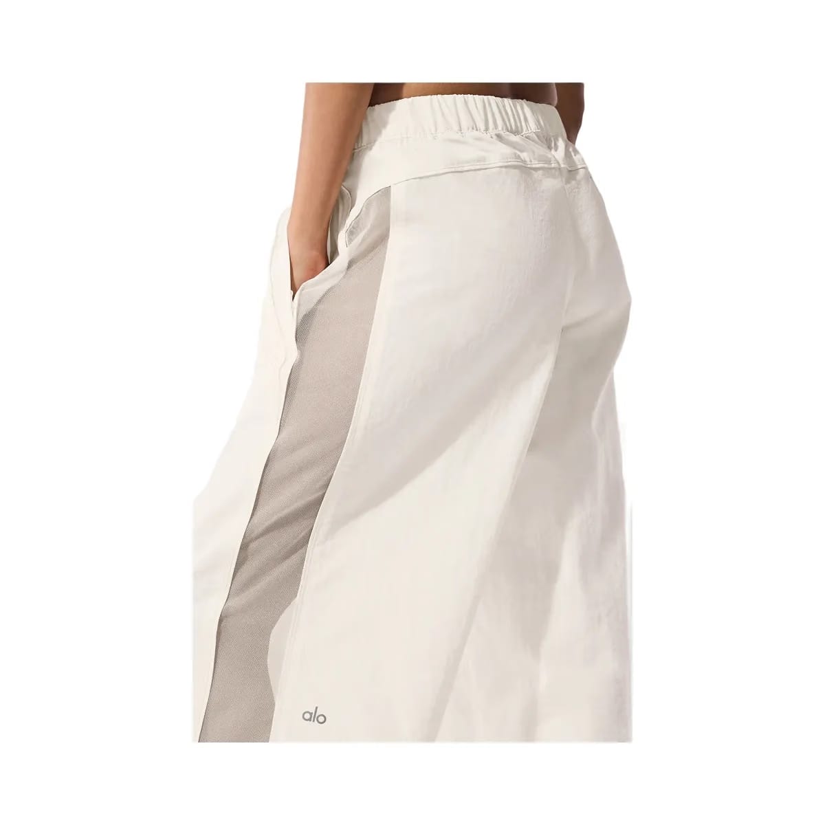 Alo Women's High-Waist Origin Wide Leg Track Pant - Ivory