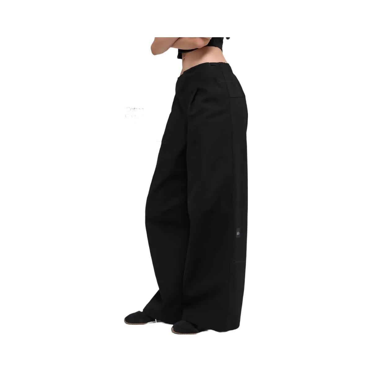 Alo Women's High-Waist Main Character Wide Leg Trouser - Black